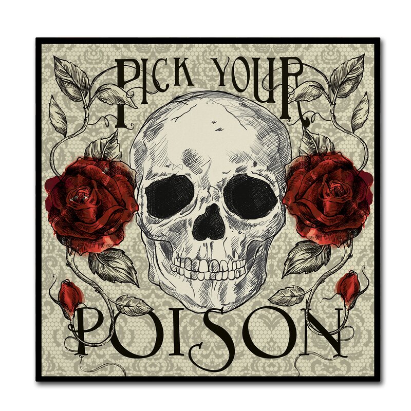 Trademark Art 'Pick Your Poison' Graphic Art Print on Wrapped Canvas